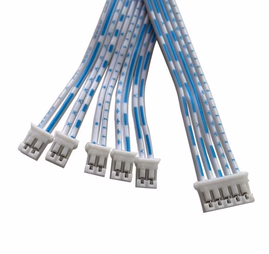 Custom 2 3 4 5 6 7 8 9 10 11 12 13 14 15 16 Pin Jst Xh 2.54mm pH 2.0mm Connectors Flat Flexible Ribbon Cable 2464 26AWG 24AWG