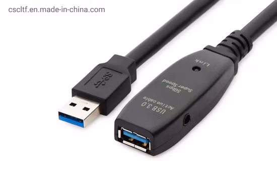 Câble d'extension de répéteur actif USB 3.0 haute puissance, Type robuste de 5 mètres/16 pieds