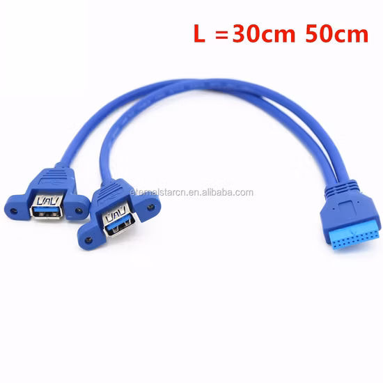 Boîtier d'ordinateur USB 3.1 Durable, panneau avant, double Port USB 3.0, micro Audio, Ports Spk, câble de connexion de la carte mère avec interrupteur d'alimentation